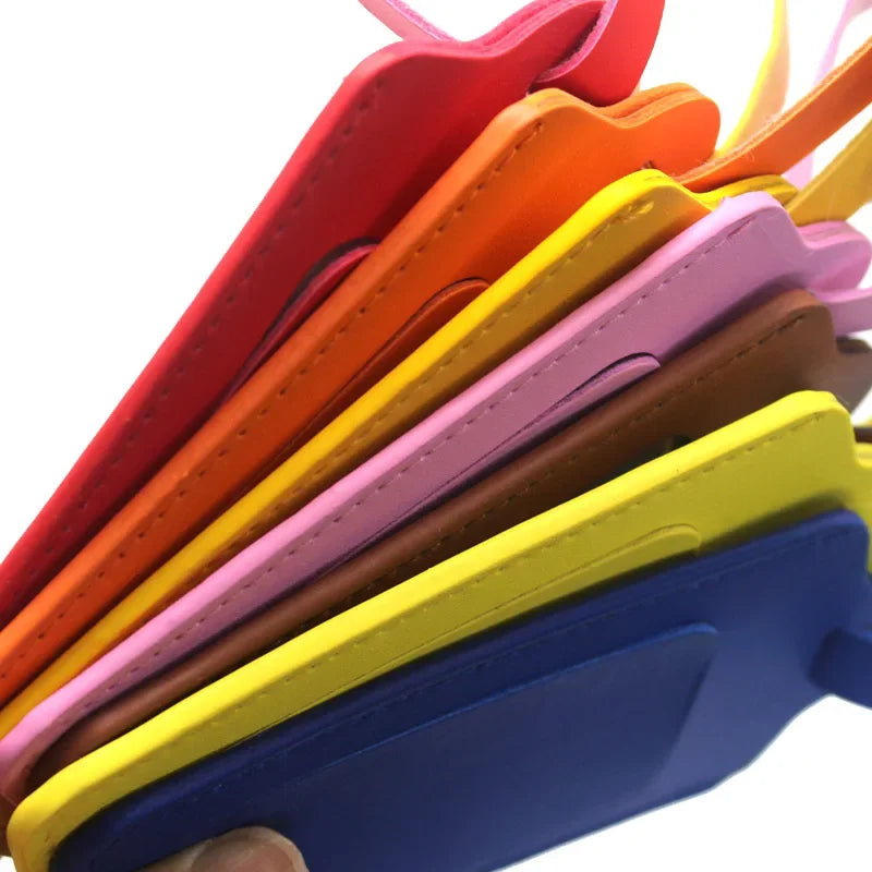 eTya Leather Luggage Tag — Durable Suitcase ID Holder for Travel
