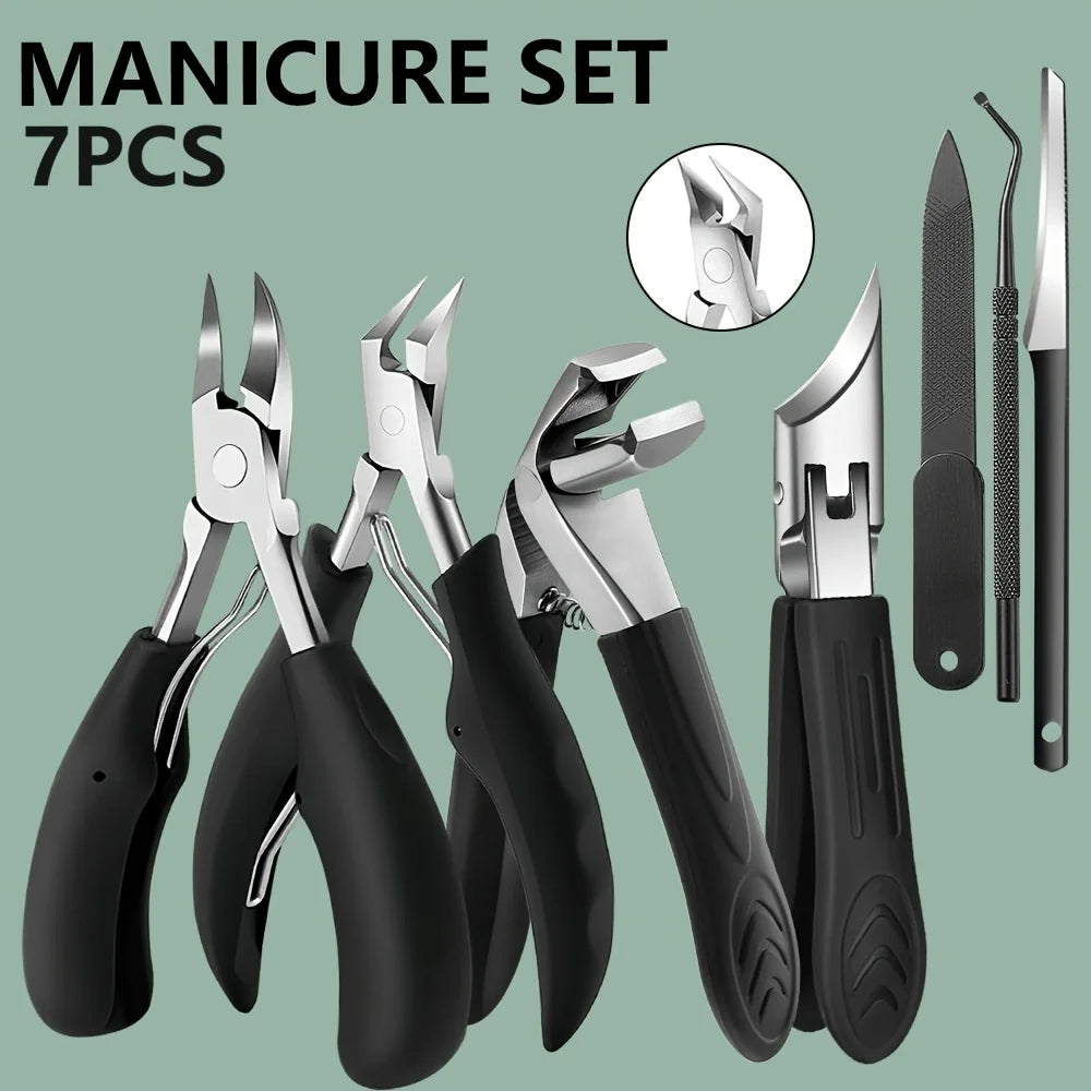 DIGRIMMS Professional Nail Care Set — Heavy Duty Stainless Steel Clippers