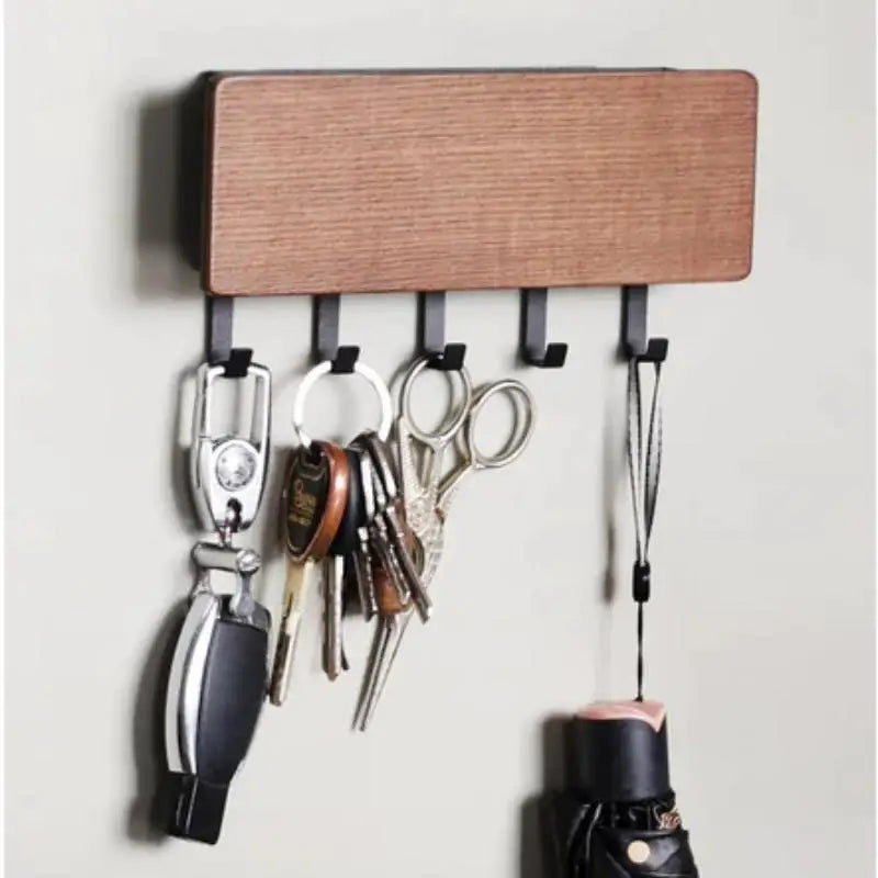 Wall-Mounted Key and Mail Organizer — Space-Saving Entryway Storage Rack