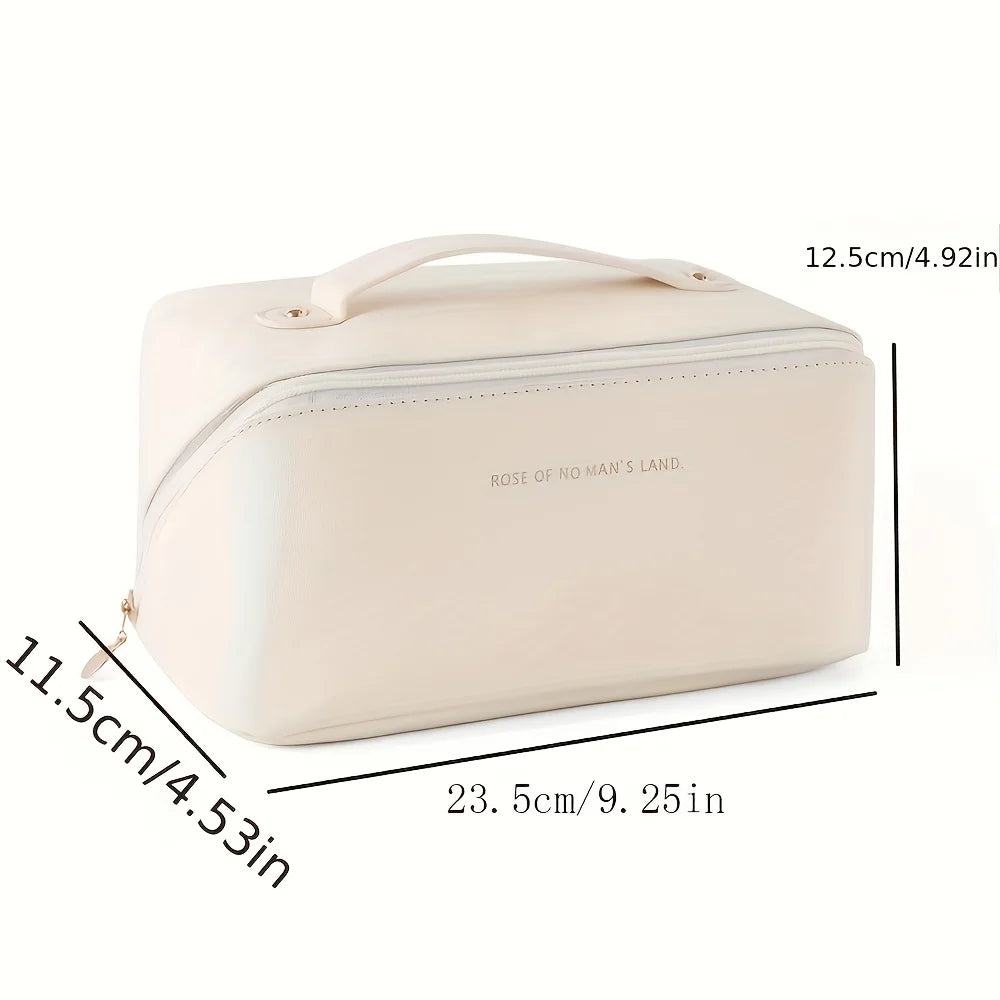 Luxury Makeup Organizer — Spacious Cosmetic Travel Pouch with Zipper