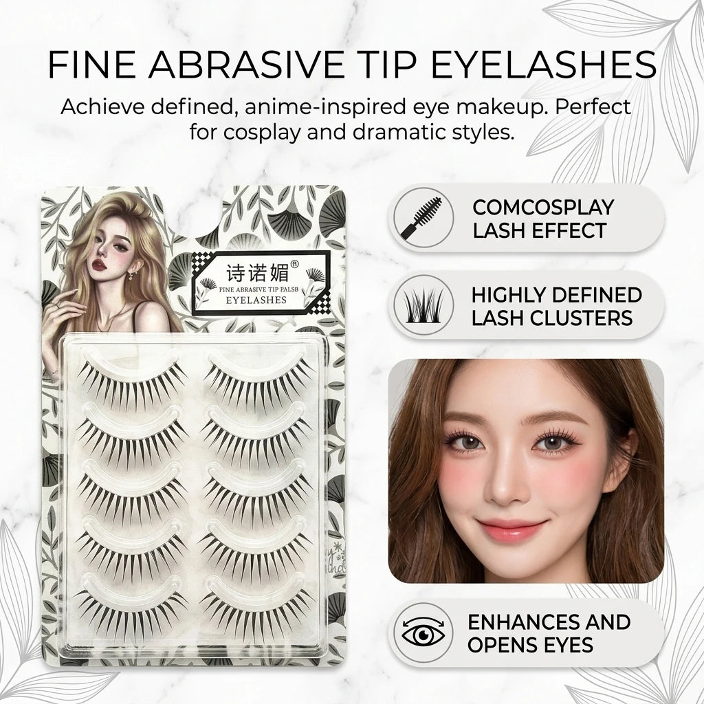 ACRDDK Manga Style False Eyelashes — C Curl Voluminous Synthetic Fiber Lashes