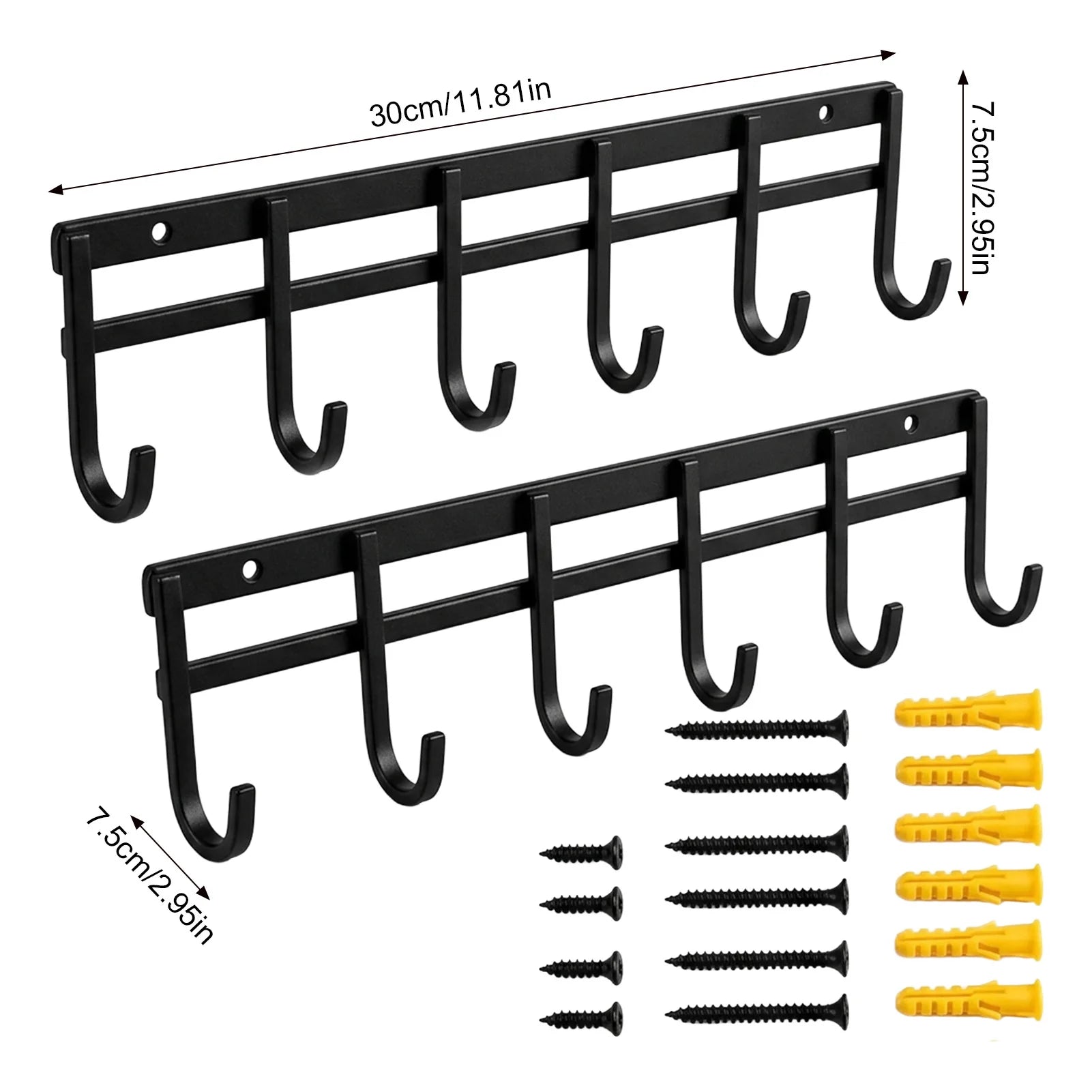Kitchen Hook Rack — Utensil Holder, Wall Mount