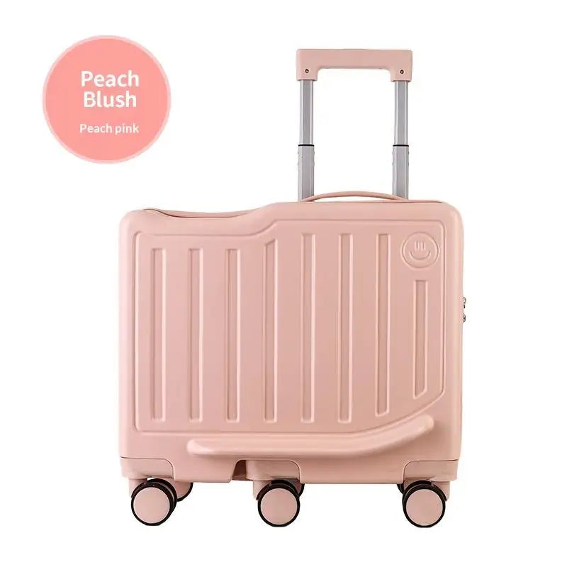 Kids Rideable Rolling Suitcase — Portable Carry On Luggage with Password Lock