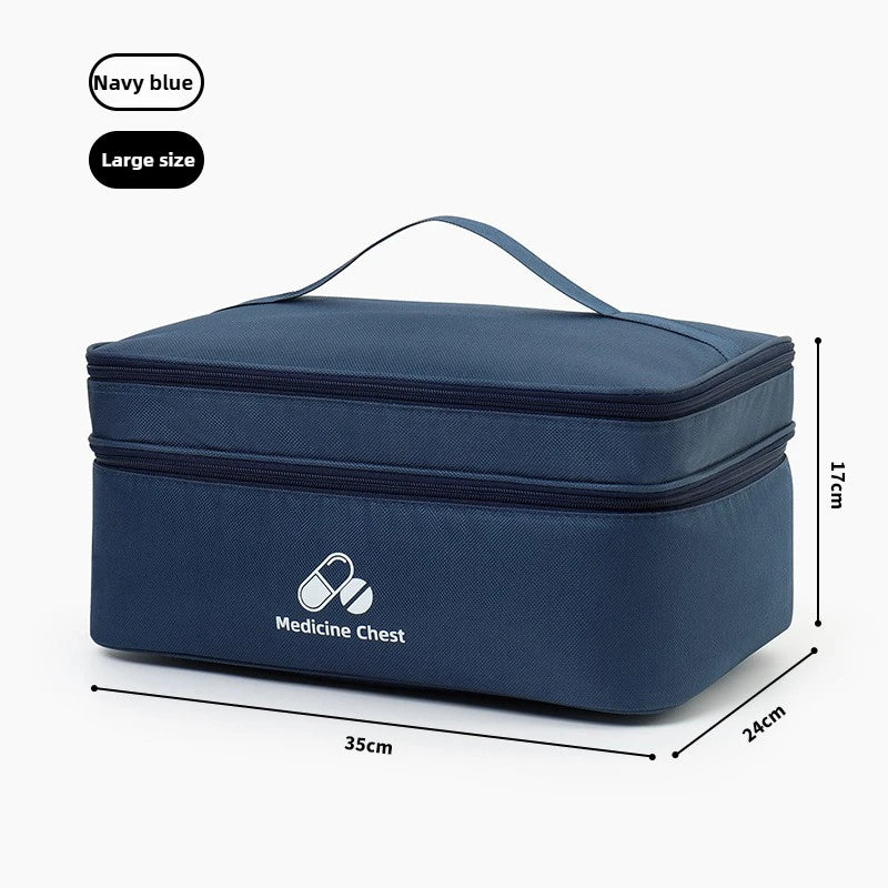 Portable Medicine Storage Bag — Multi-Layer Emergency First Aid Organizer
