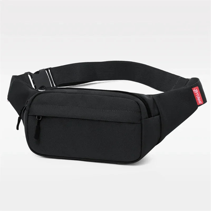 Unisex Canvas Waist Bag — Casual Crossbody Shoulder Pack for Sports