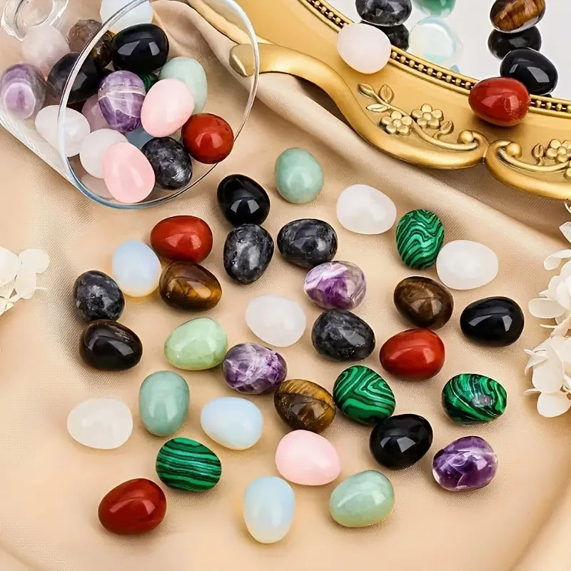 Polished Natural Egg Stones — Decorative Crystal Stones for Home or Aquarium