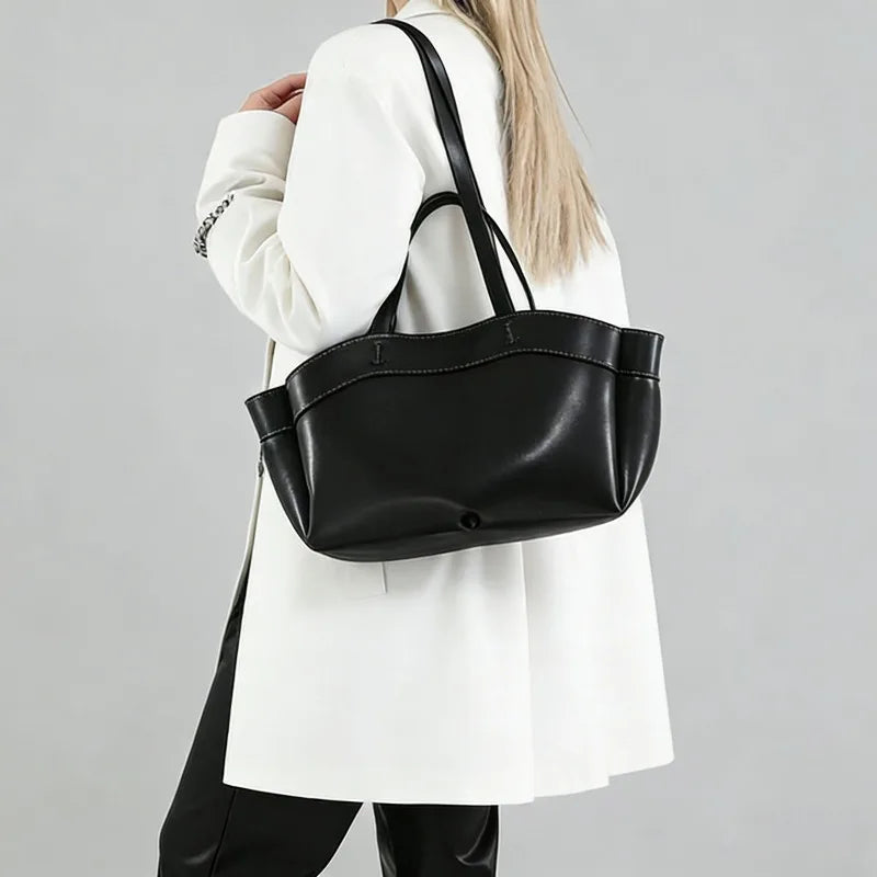 Women's Shoulder Bag Set — Spacious Tote with Matching Mini Pouch