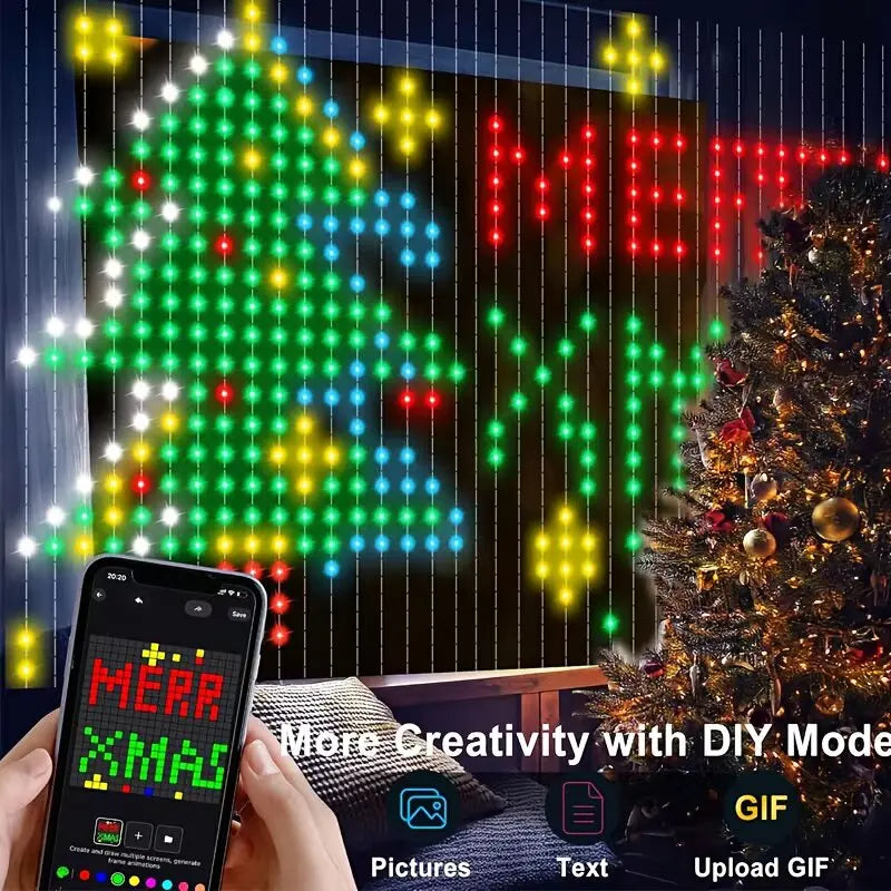 ELEGORRY LED Curtain Fairy String Lights — Smart Music Sync Decor