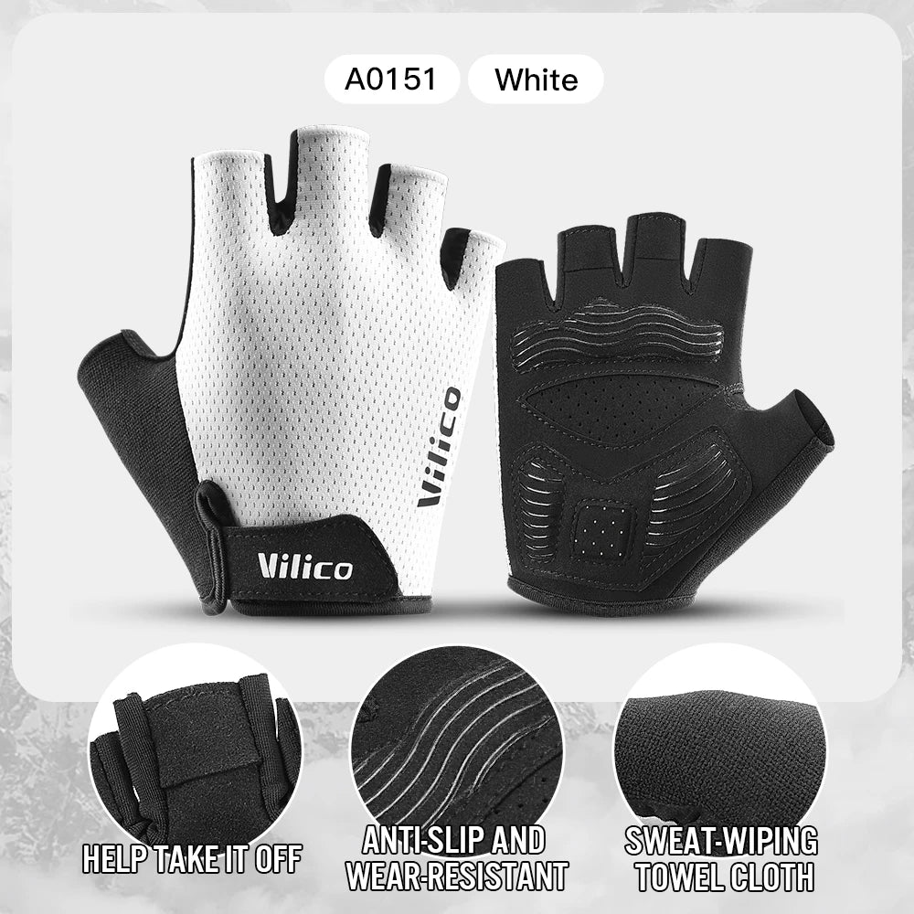 Fezrgea Cycling Gloves — Shock-Absorbing Half Finger Training Gear