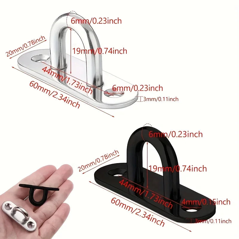 Stainless Steel Eye Plates and Clasps — Multi-Purpose Hardware Set