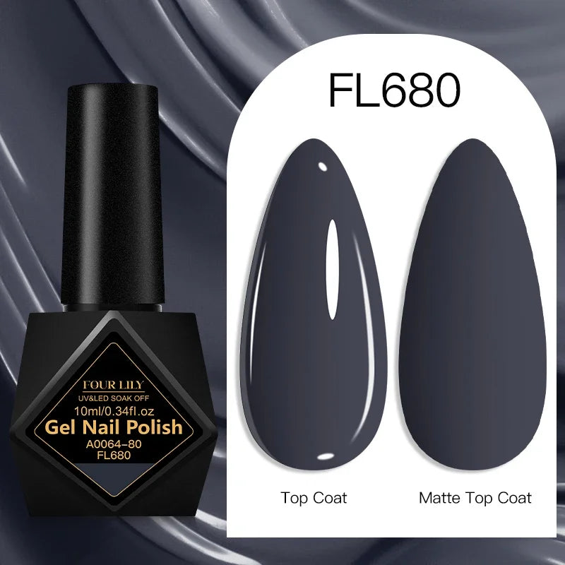 Four Lily Gel Nail Polish — Long Lasting Semi-Permanent Manicure Set