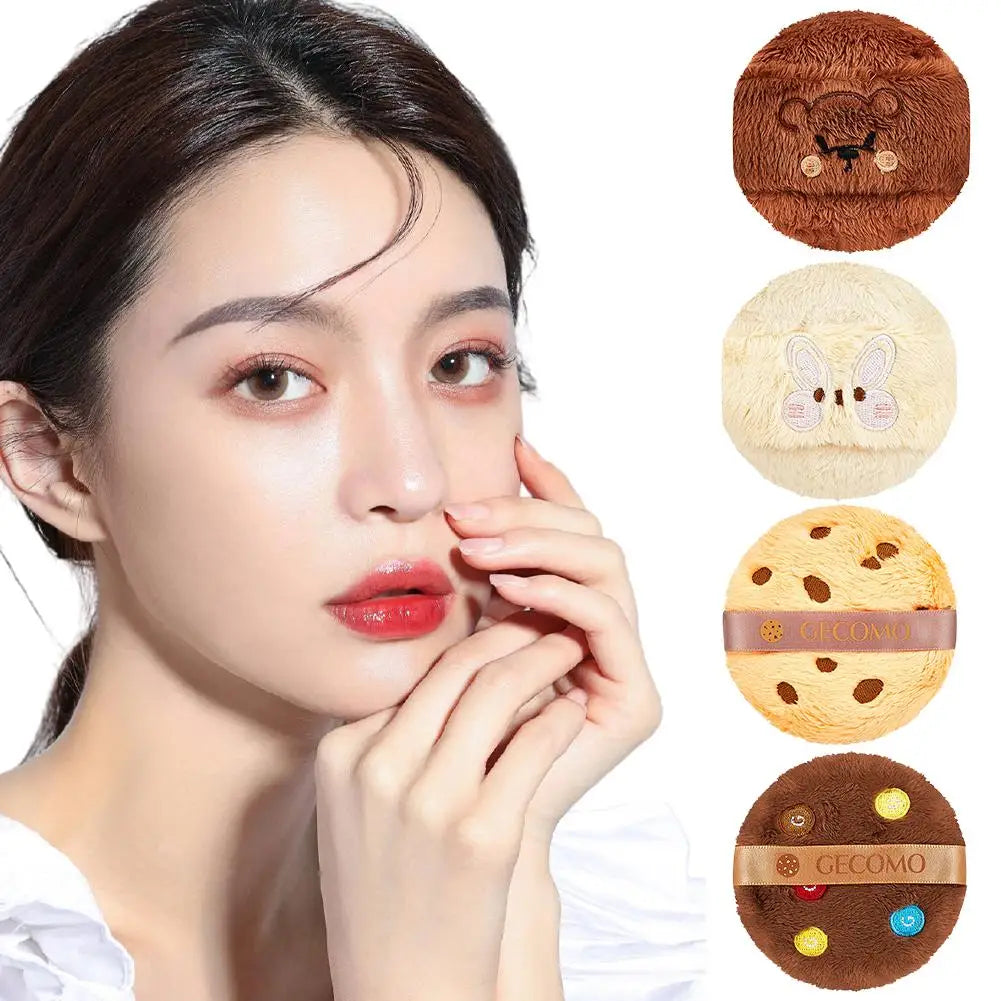Plush Flocking Powder Puff — Soft Makeup Applicator for Loose Powder