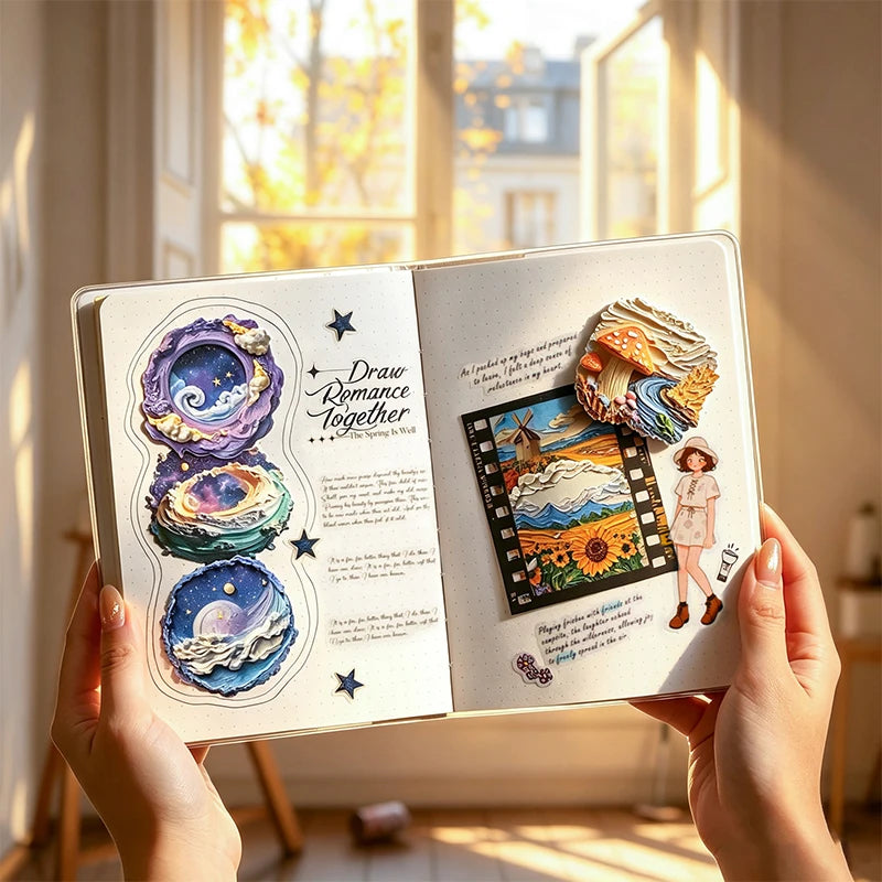 Scenery Decorative Stickers — 20 Piece Set for Scrapbooking & Journals