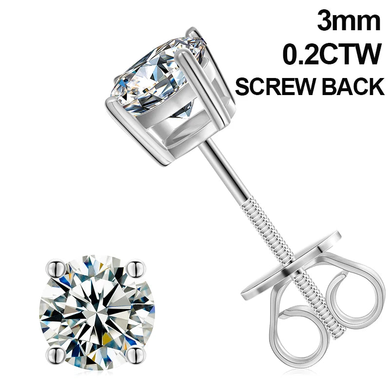 ICEOUTBOX Moissanite Cross Stud Earrings — S925 Sterling Silver Jewelry