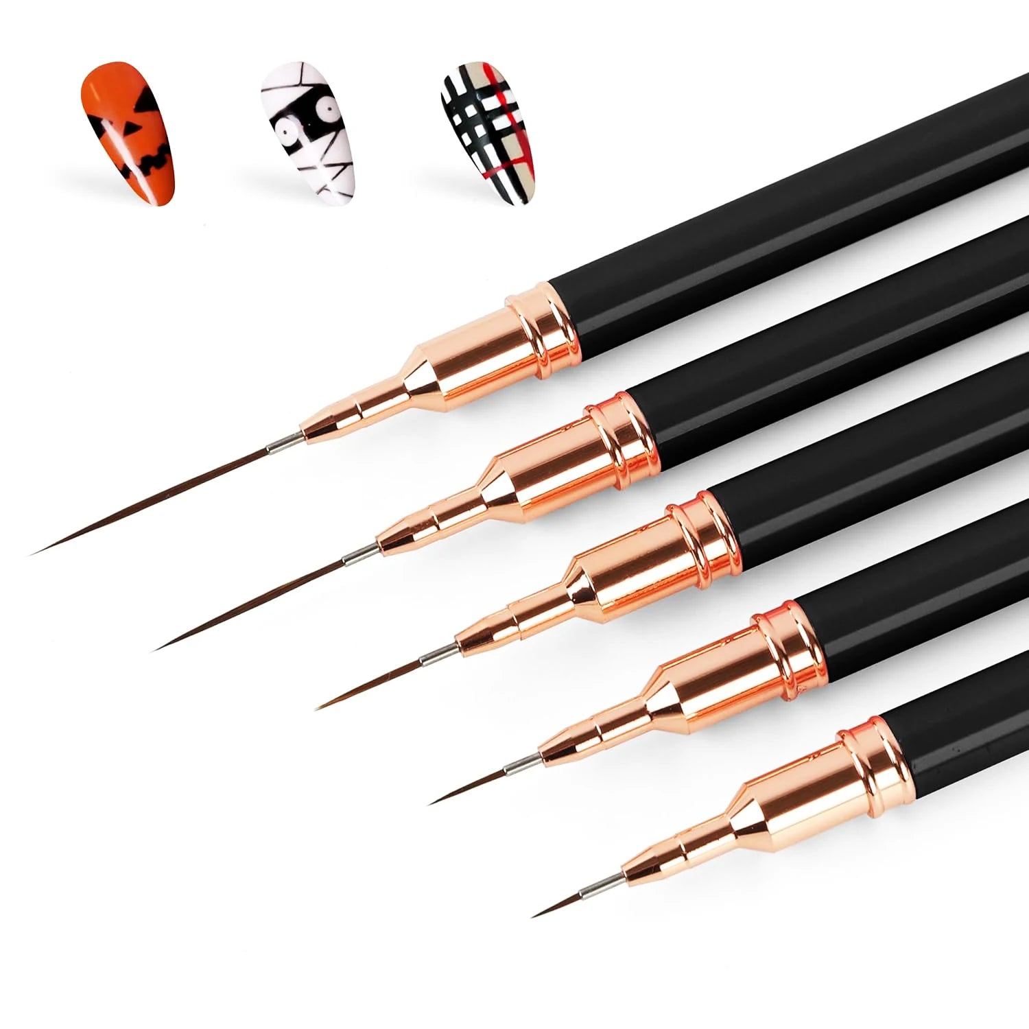5-Piece Nail Art Liner Brush Set — Professional Detail Painting Kit