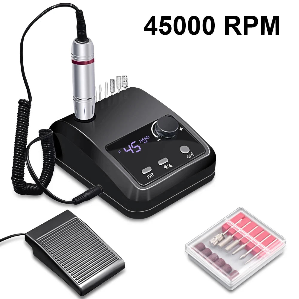 DING YOU YOU Professional Electric Nail Drill — 45000 RPM High Speed Manicure Machine