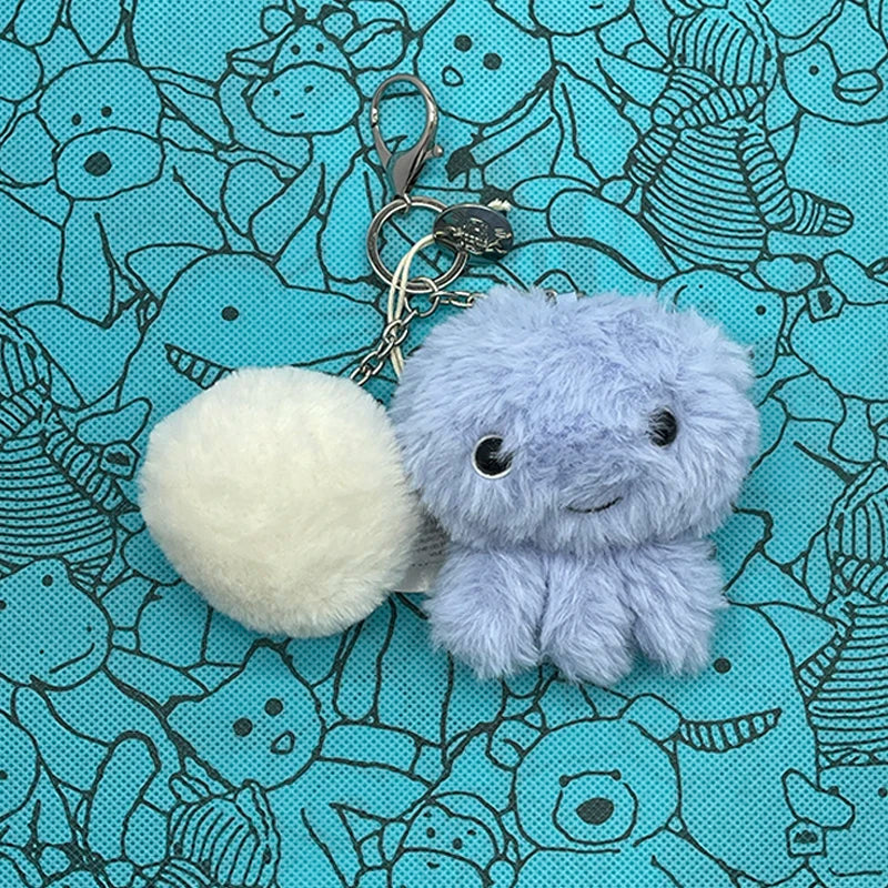 Assorted Plush Keychain Charm — Cute Animal & Food Backpack Pendant