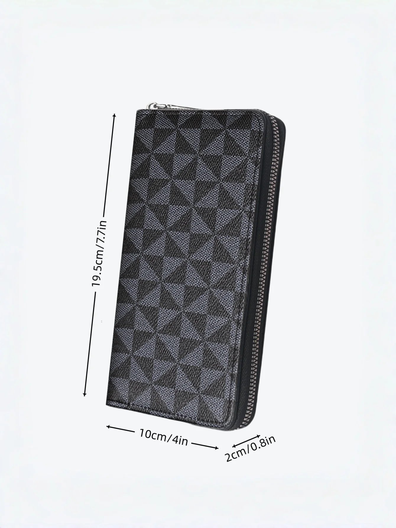 KAIDUCH Men's Minimalist Clutch Wallet — Double Zipper Large Capacity Organizer