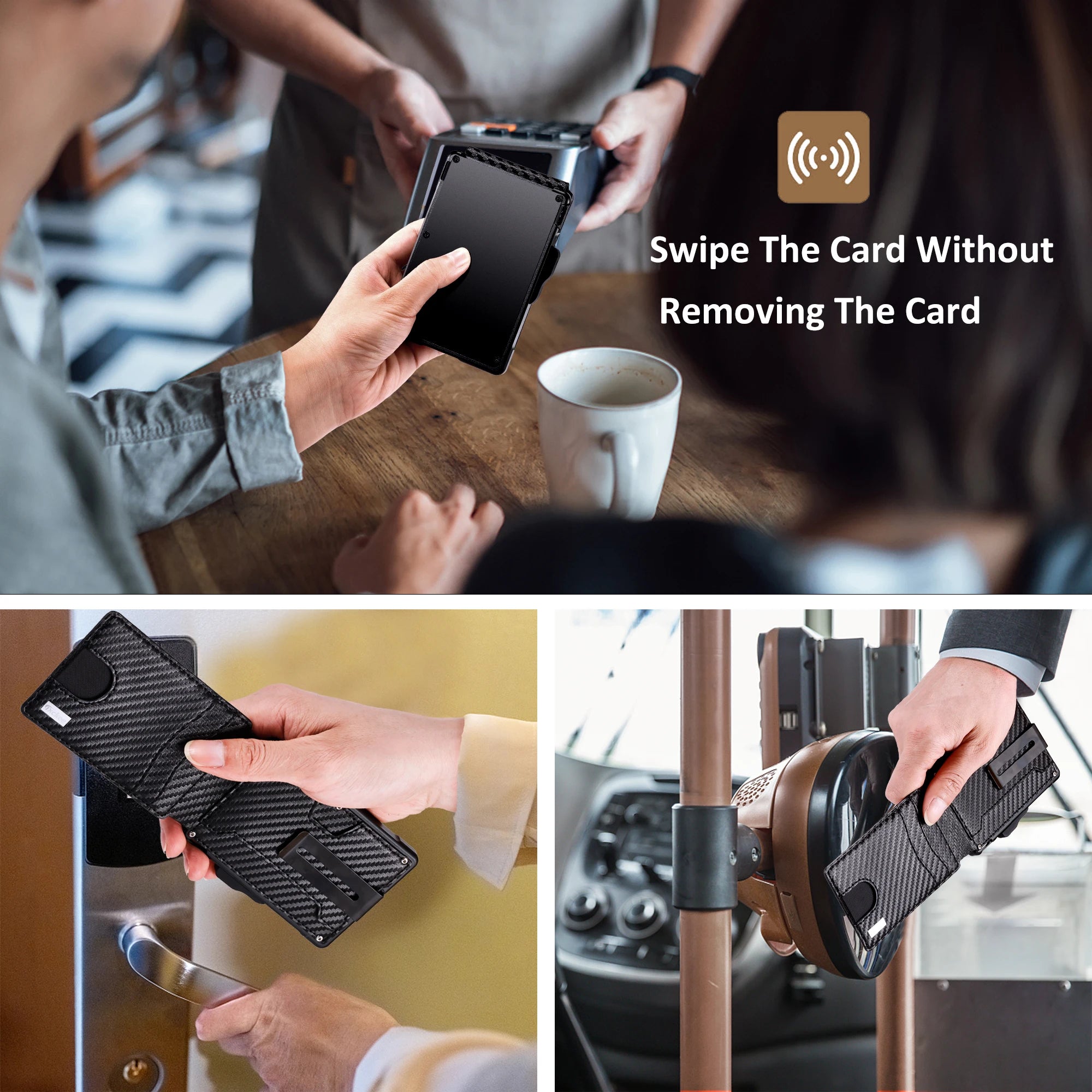 Minimalist Men's Wallet — Slim RFID Blocking Design with Money Clip