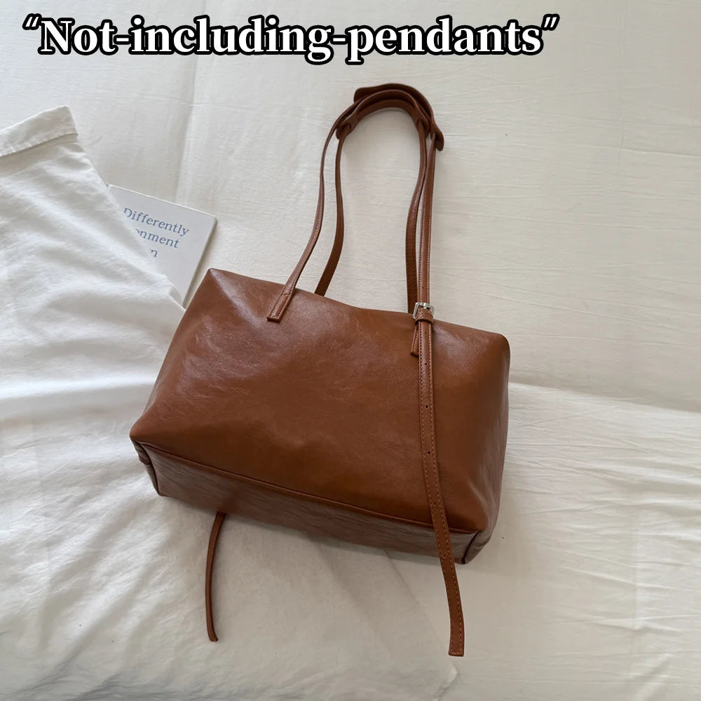 HuoHuo Women's Vintage Hobo Tote — Large Capacity Shoulder Bag