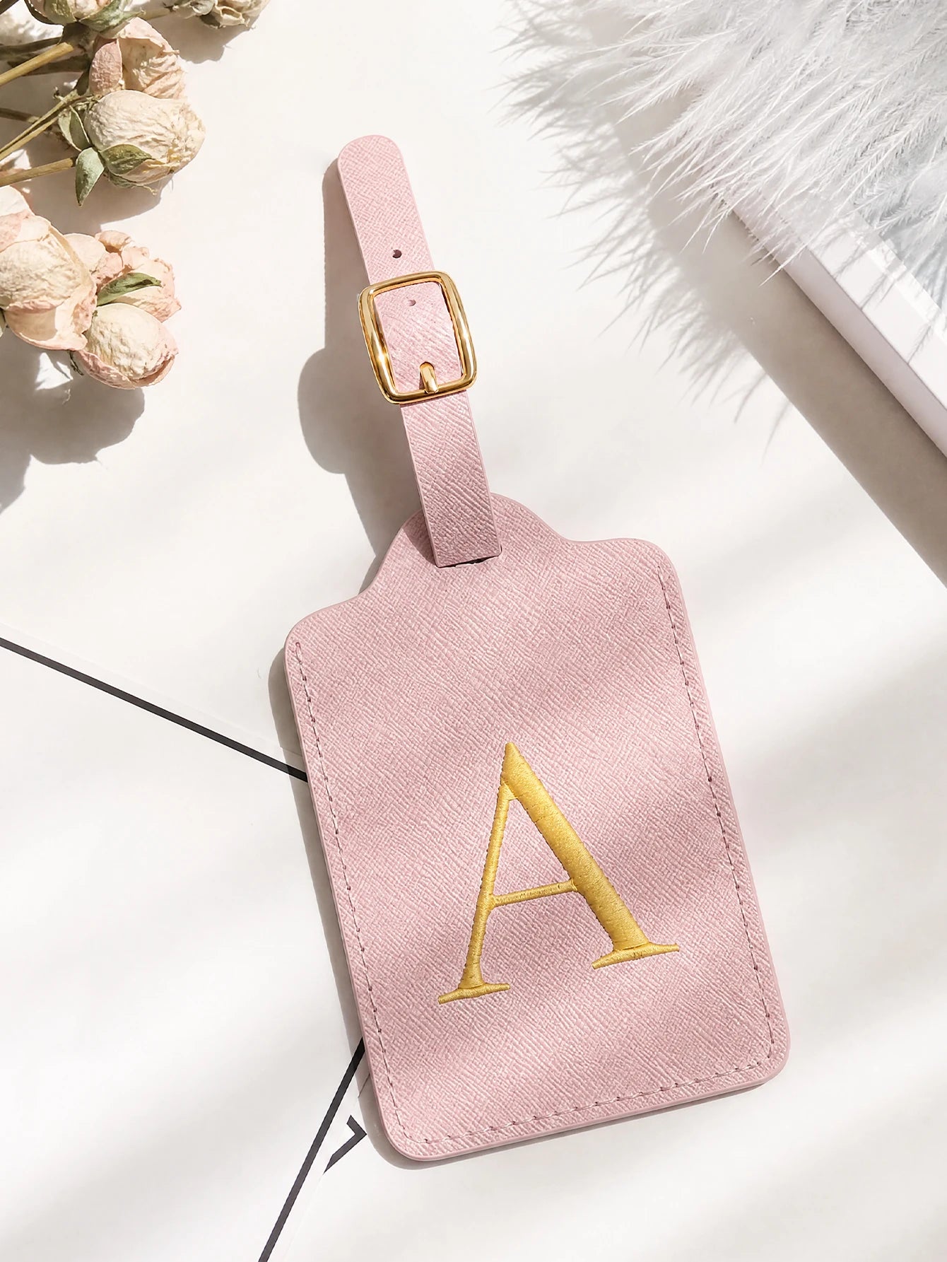 Personalized Alphabet Luggage Tag — Durable PU Leather Travel Accessory
