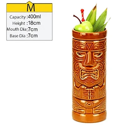cocktailgeek Ceramic Tiki Mugs — Tropical Sculptural Drinkware for Home Bars