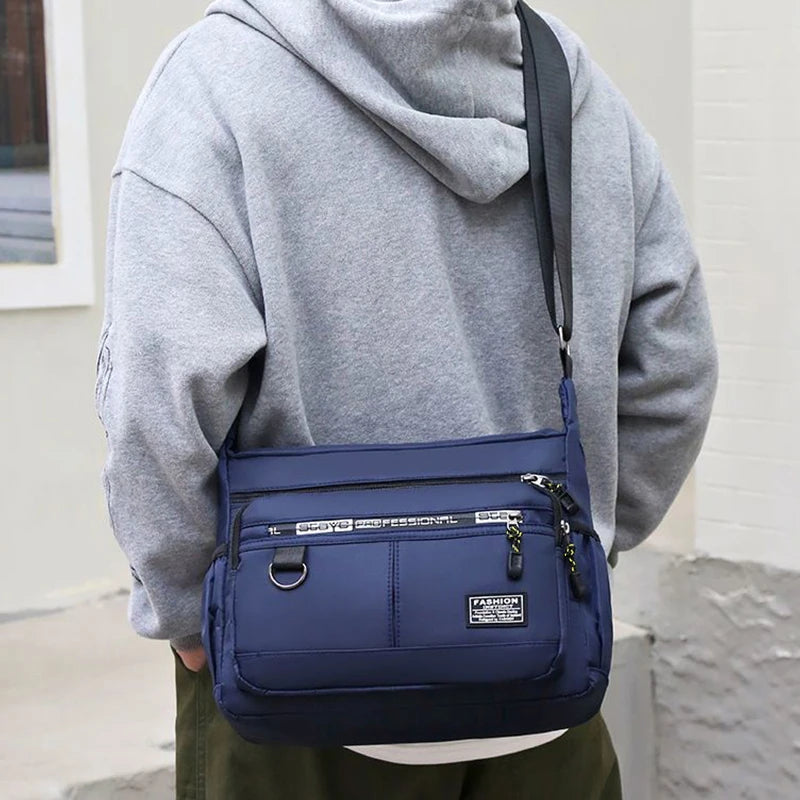 Men's Business Crossbody Bag — Multi-Pocket Professional Shoulder Bag