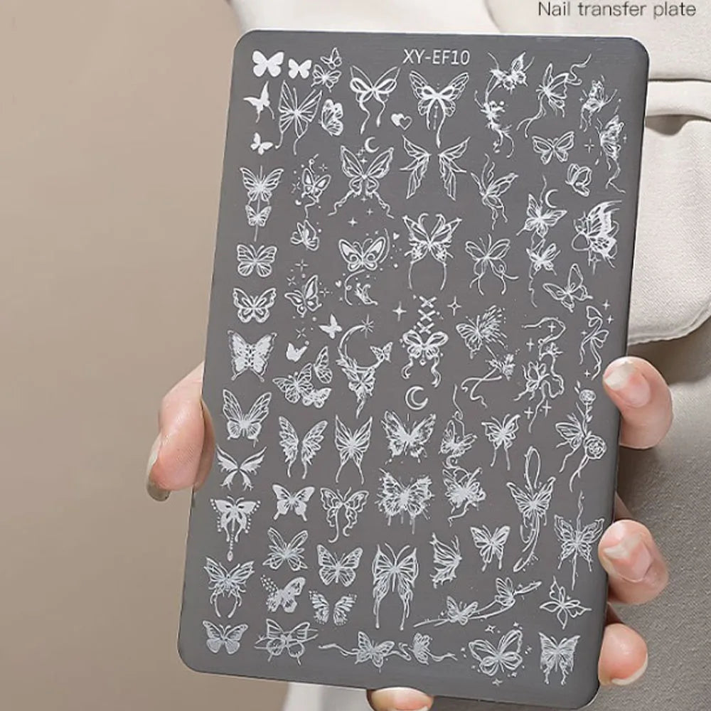 Stainless Steel Nail Stamping Plates — Precision Pattern Transfer Tool