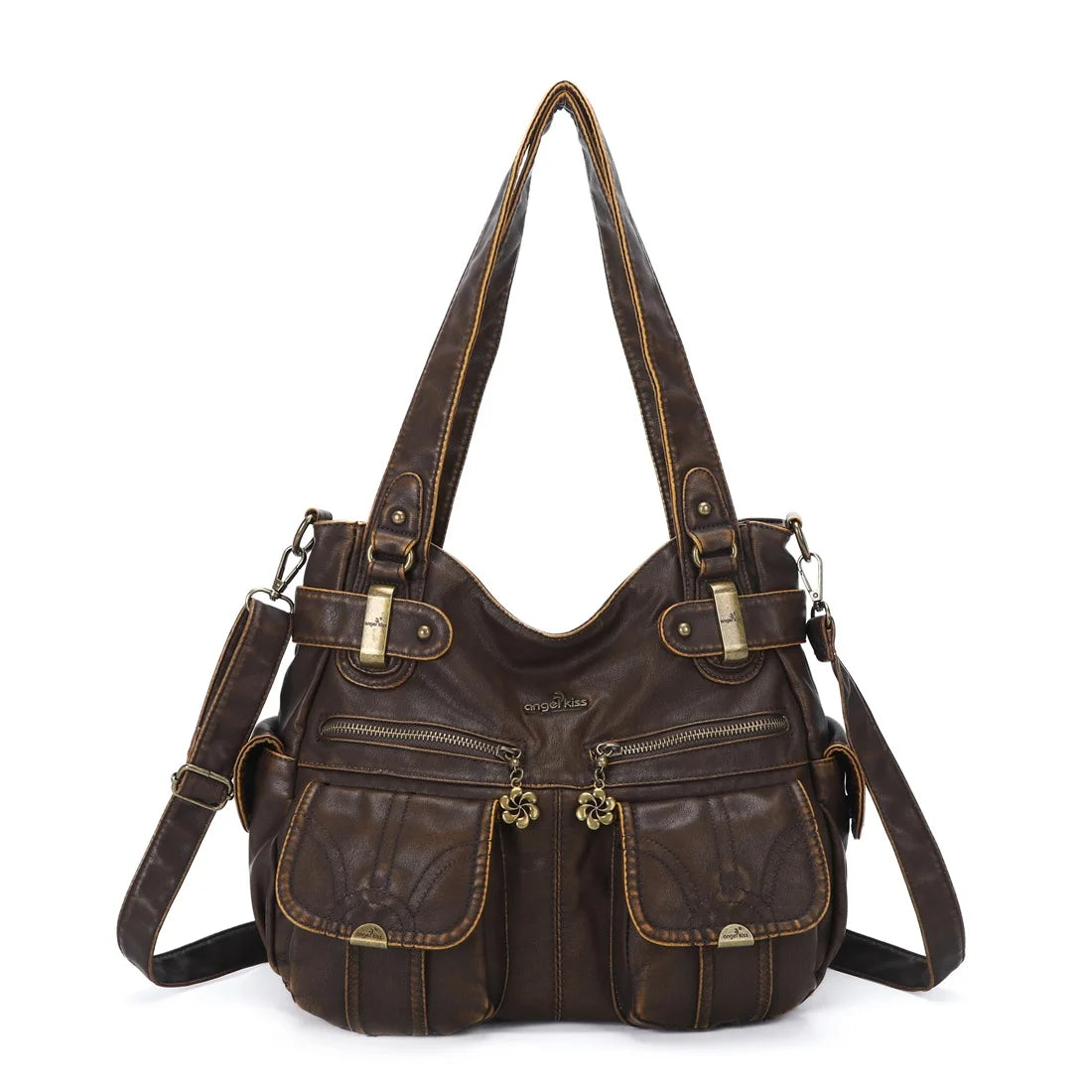 Venn Angel Women's Large Shoulder Bag — Versatile PU Leather Hobo Handbag