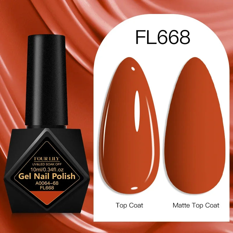 Four Lily Gel Nail Polish — Long Lasting Semi-Permanent Manicure Set