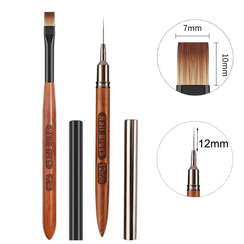Professional Nail Art Brush Pen — Fine Nylon Bristles for Gel & Acrylic