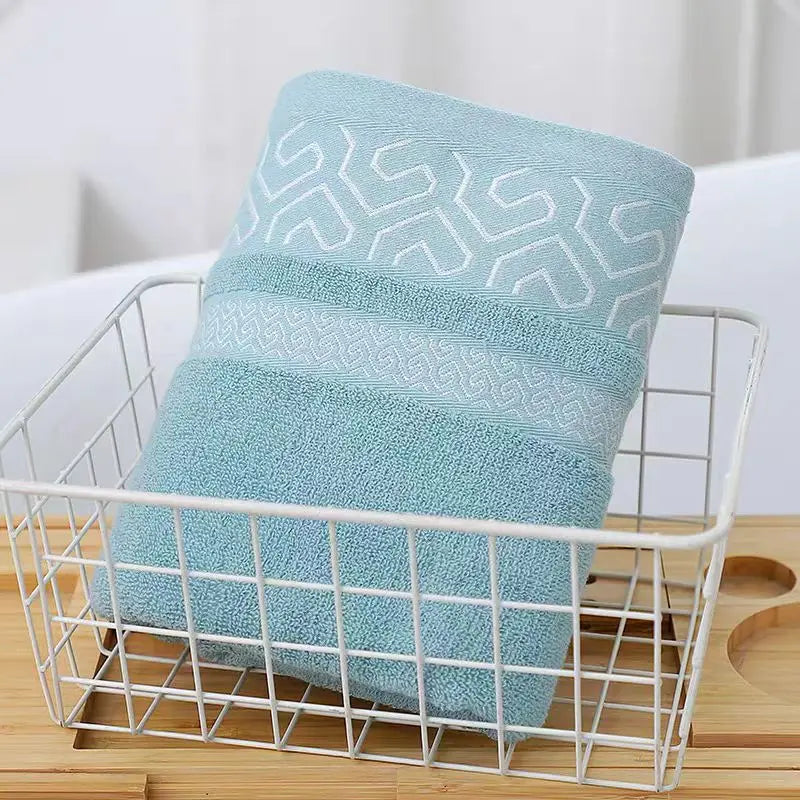 Pure Cotton Thick Bath Towel — Highly Absorbent & Soft Texture