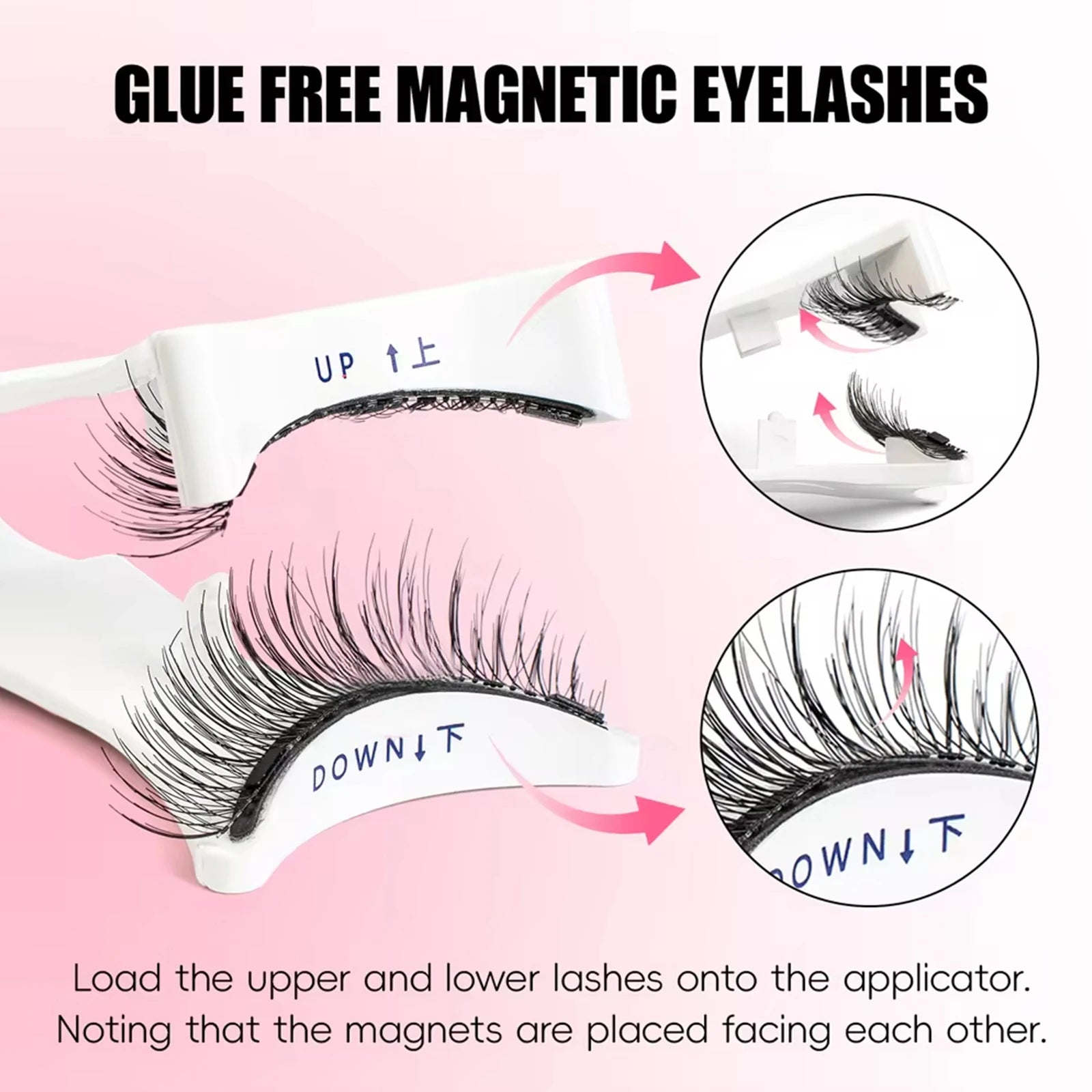 Magnetic Eyelash Set — Natural Long Lash Kit with Top and Bottom Pairs