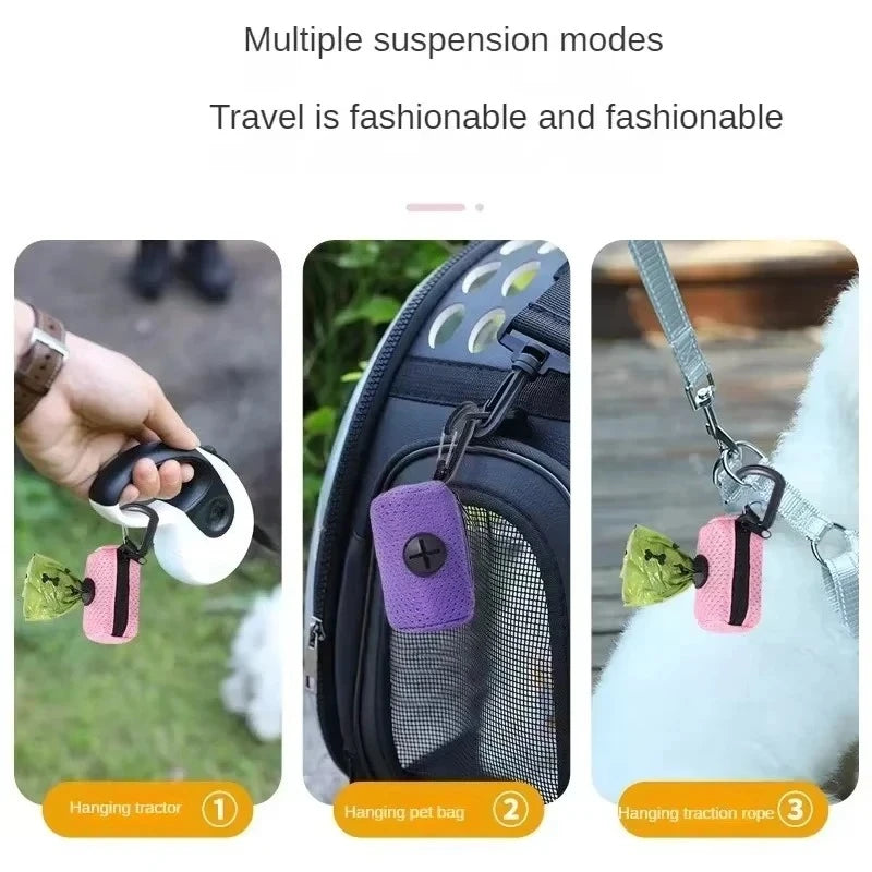 Hanging Dog Poop Bag Dispenser — Convenient Pet Waste Bag Holder