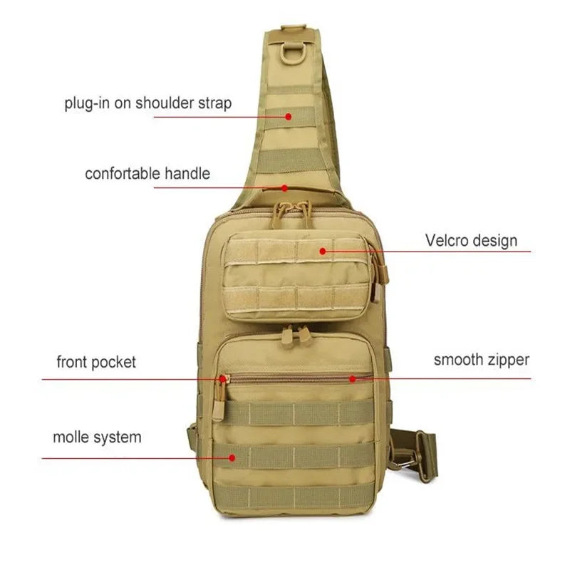 Tactical Chest Bag — Large Capacity Outdoor Crossbody Shoulder Bag