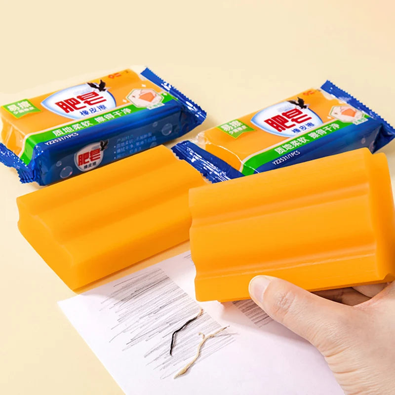 Soap Style Big Eraser — Soft Rubber Stationery for Students