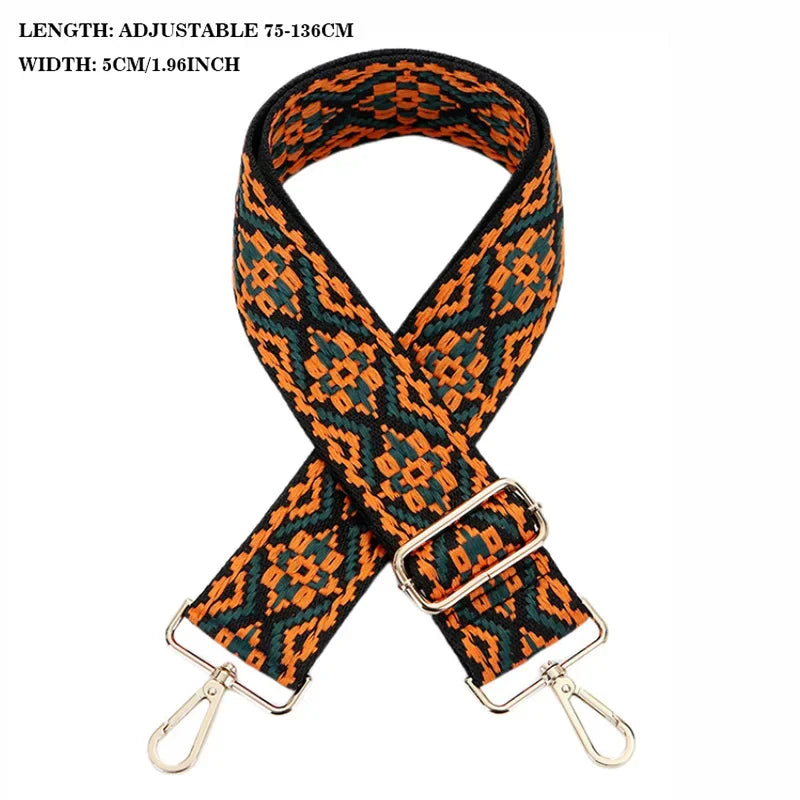 Adjustable Canvas Bag Strap — Wide Webbing Shoulder Replacement