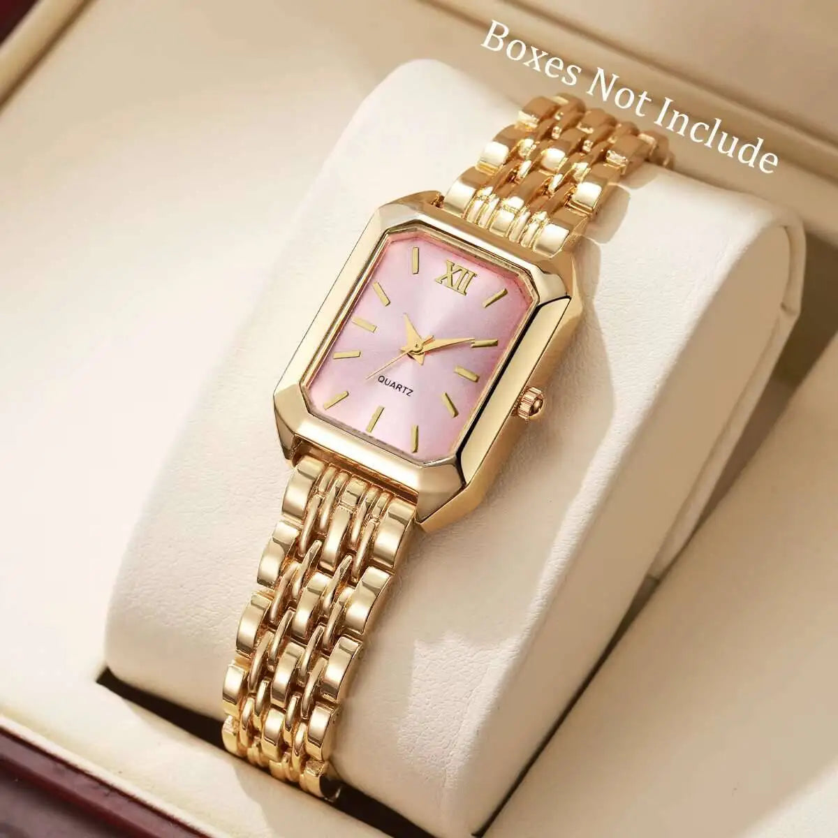 Elegant Rectangle Women's Quartz Watch — Stylish Analog Wristwatch for Girls