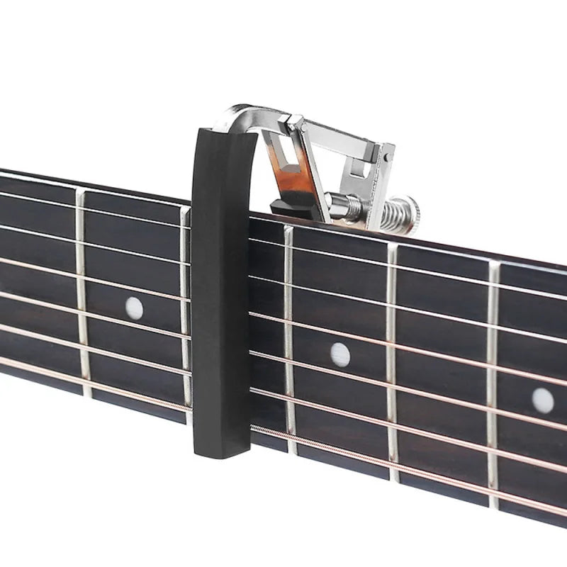 Professional Metal Guitar Capo — Stable Bottom Support with Rubber Padding