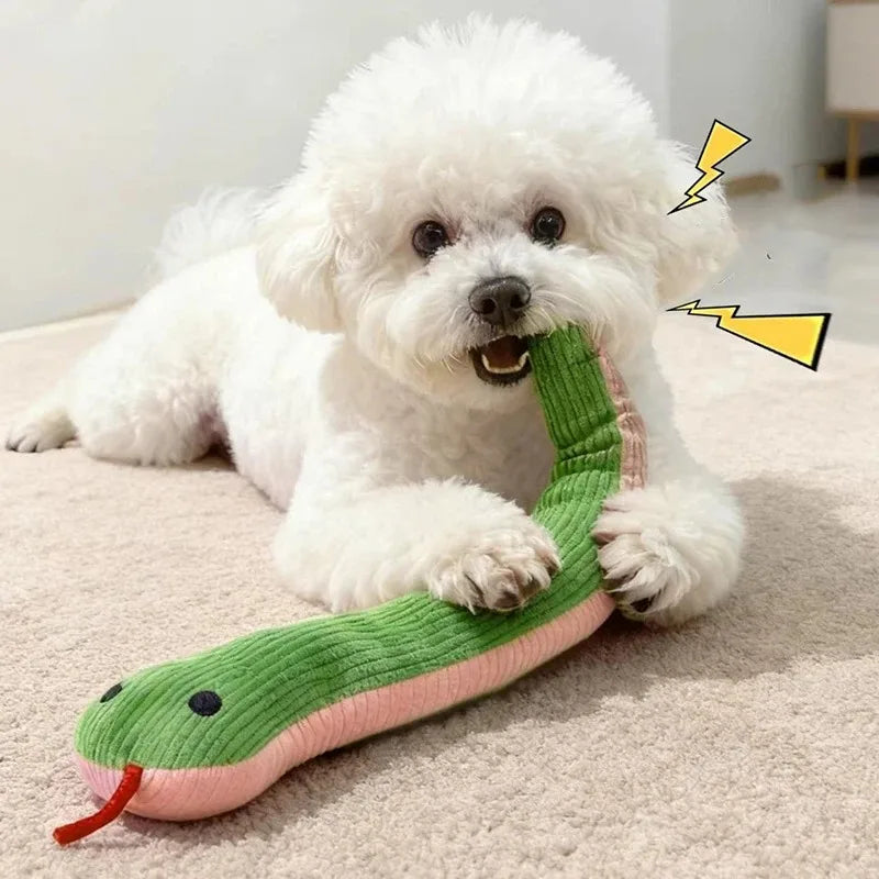 Plush Snake Pet Toy — Interactive Kick Toy for Cats and Dogs