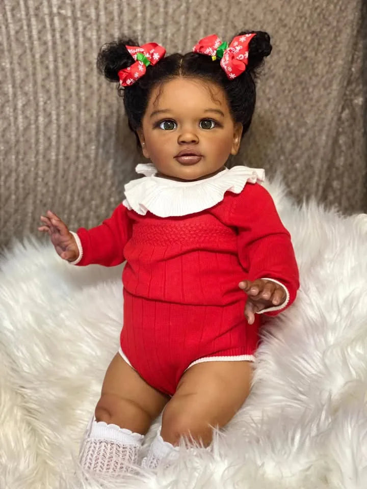 NPK Lifelike Reborn Toddler Doll — 26 Inch Soft Touch Dark Skin Baby