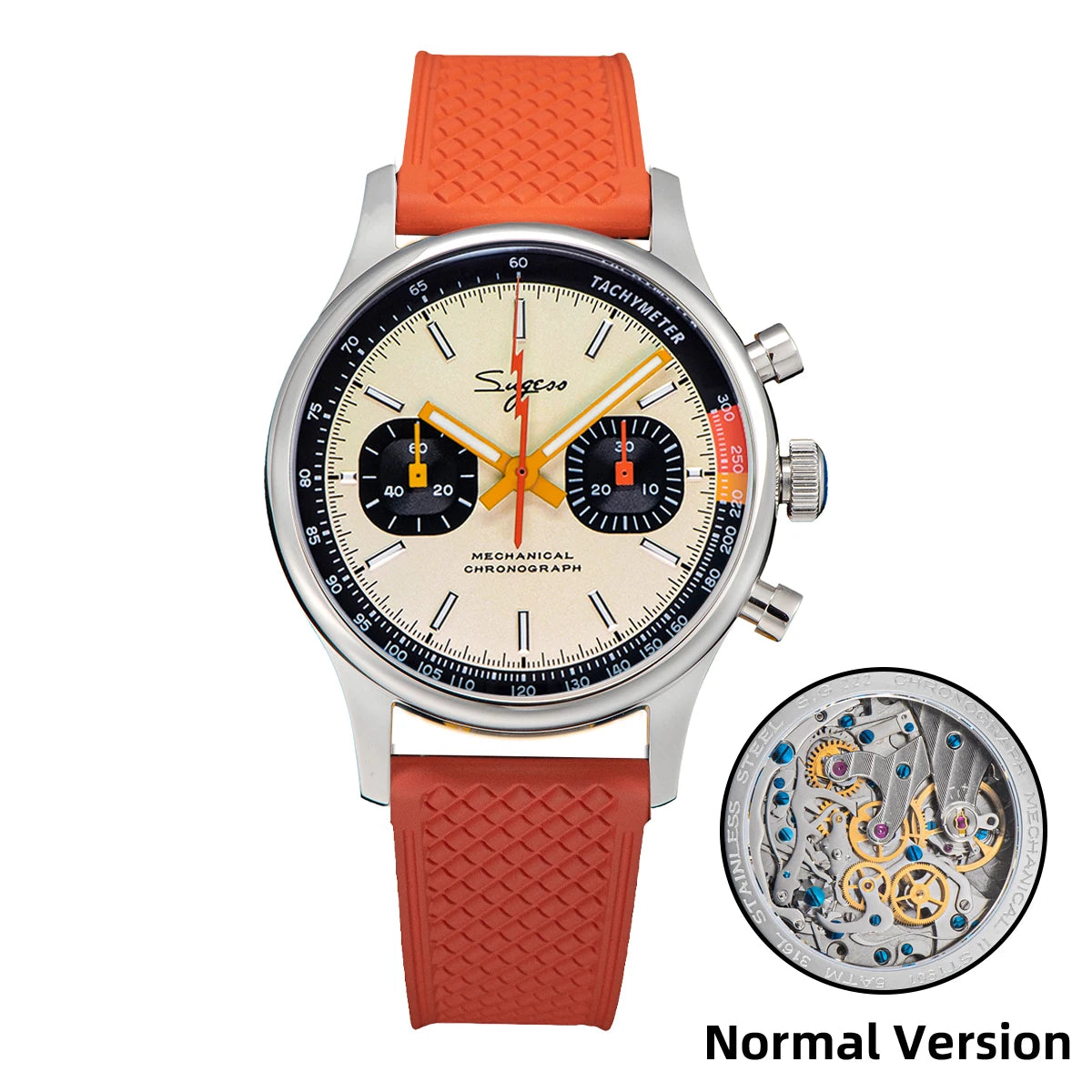 SUGESS Pilot Chronograph Watch — Mechanical Seagull Movement & Sapphire Crystal