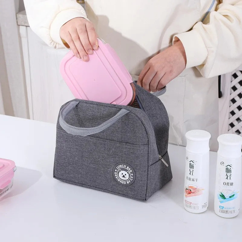 HOMEFISH Insulated Lunch Bag — Thermal Bento Box Carrier for Students