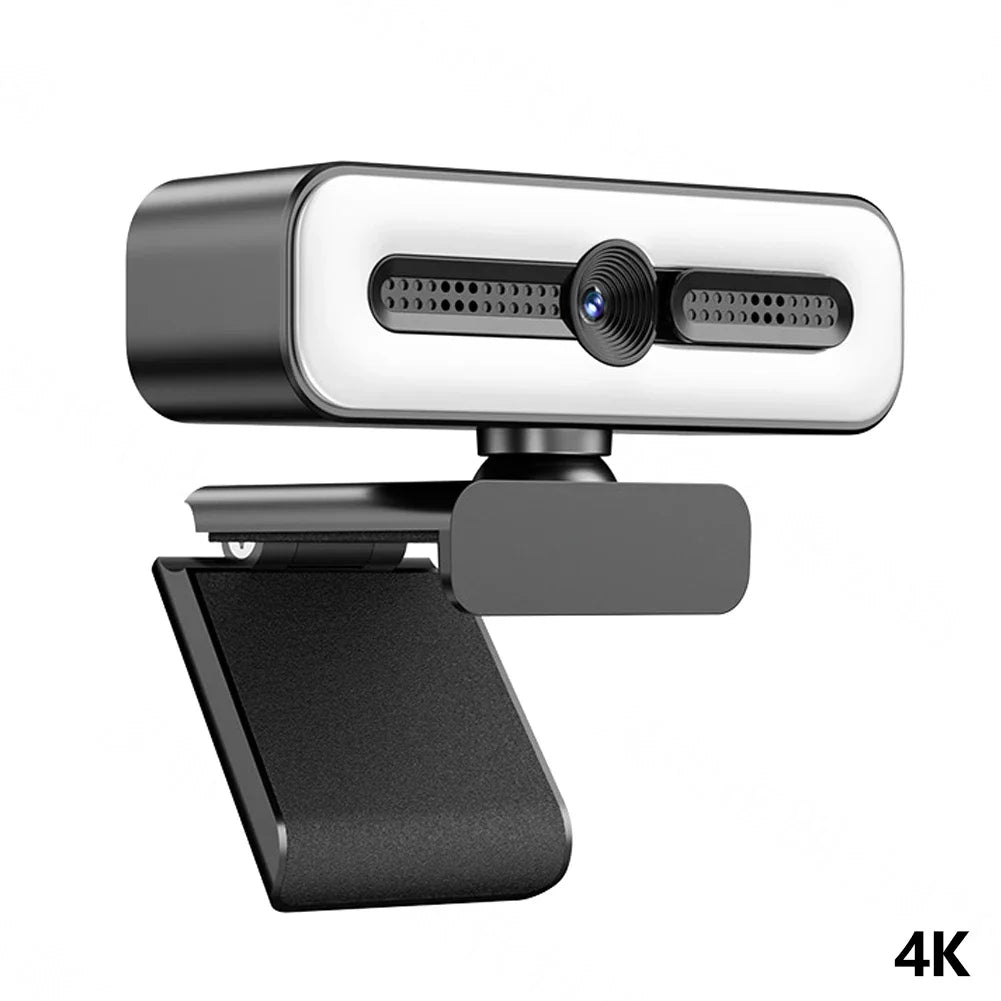 BuyinCoins HD Webcam with Integrated Ring Light — High-Definition Video Conferencing Camera
