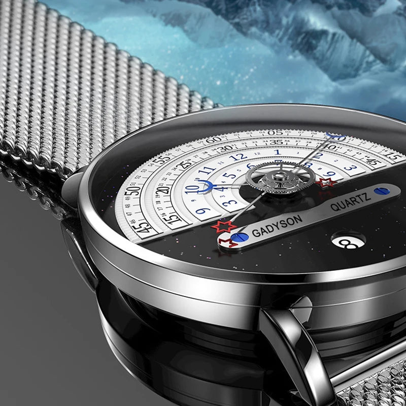 Men's Business Quartz Watch — Fashionable Stainless Steel Wristwatch with Auto Date