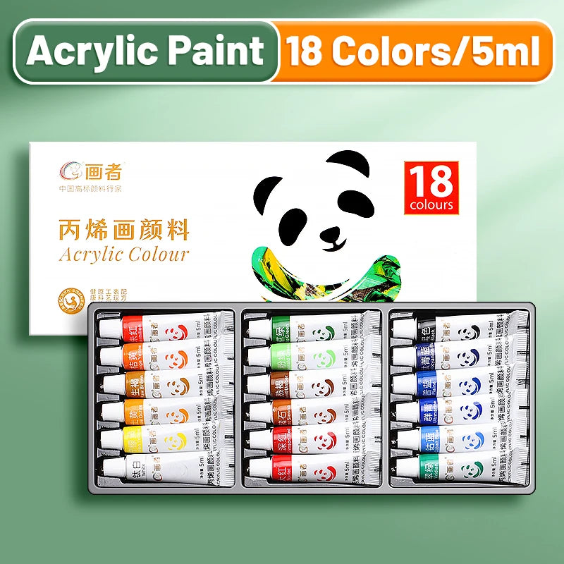 Vibrant Acrylic Paint Set — Waterproof Pigments for DIY Crafts and Canvas