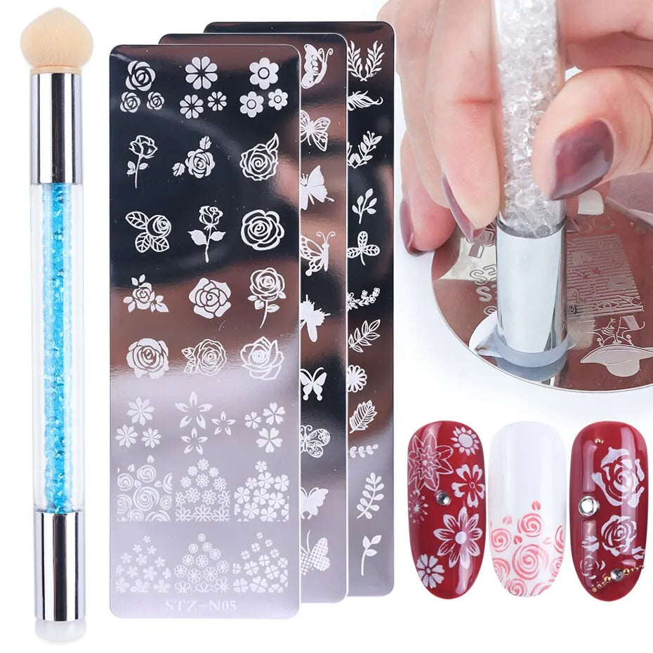 Full Beauty Nail Stamping Set — Professional Manicure Design Kit