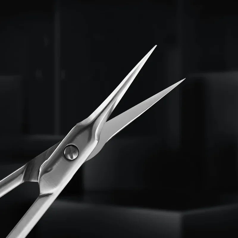 Stainless Steel Cuticle Scissors — Precision Trimmer for Nose Hair and Eyebrows