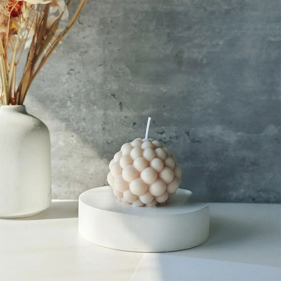 Nordic Bubble Cube Scented Candle — Soy Wax Aromatherapy Decor