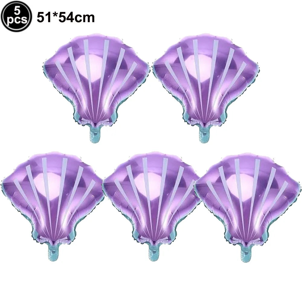Mermaid Scales Pattern Party Supplies — Disposable Tableware Decor Set